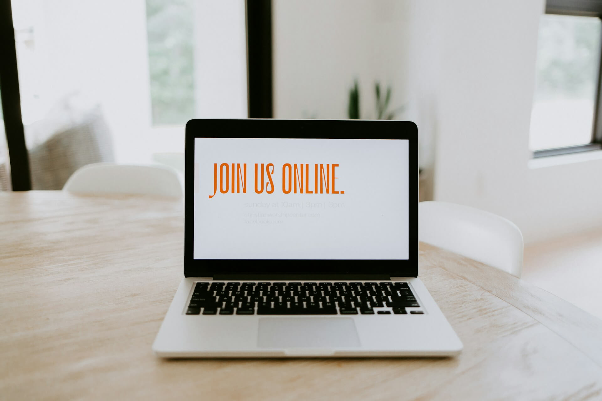 A modern business website on a laptop